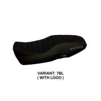 HOUSSE DE SELLE COMPATIBLE  YAMAHA XSR 900 (16-20) MODÈLE PUERTO RICO 5 - Logo : AVEC LOGO, Couleur : BLEU, Type : CONFORT