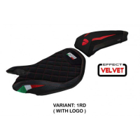 HOUSSE DE SELLE COMPATIBLE DUCATI PANIGALE 959 (15-18) MODELE GIRONA - Logo : AVEC LOGO, Couleur : ROUGE, Type : STANDARD 