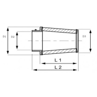 FILTRE A AIR CONIQUE UNIVERSEL D1:75 D2:41 D3:50 L1:60 L2:76