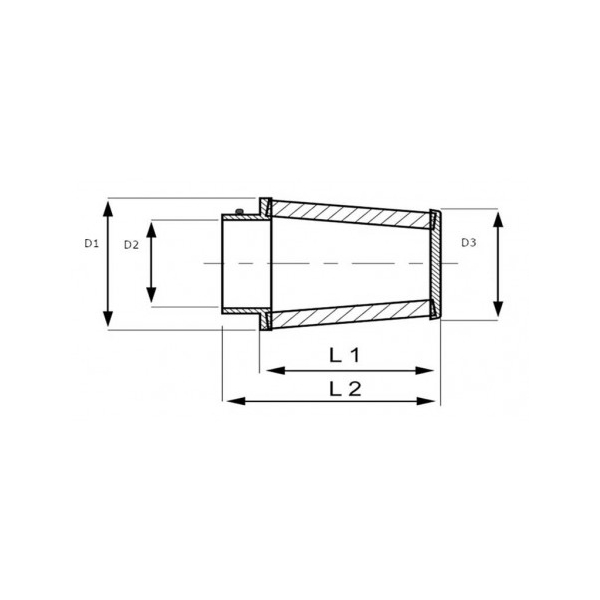 FILTRE A AIR CONIQUE UNIVERSEL D1:120 D2:70 D3:100 L1:152 L2:170