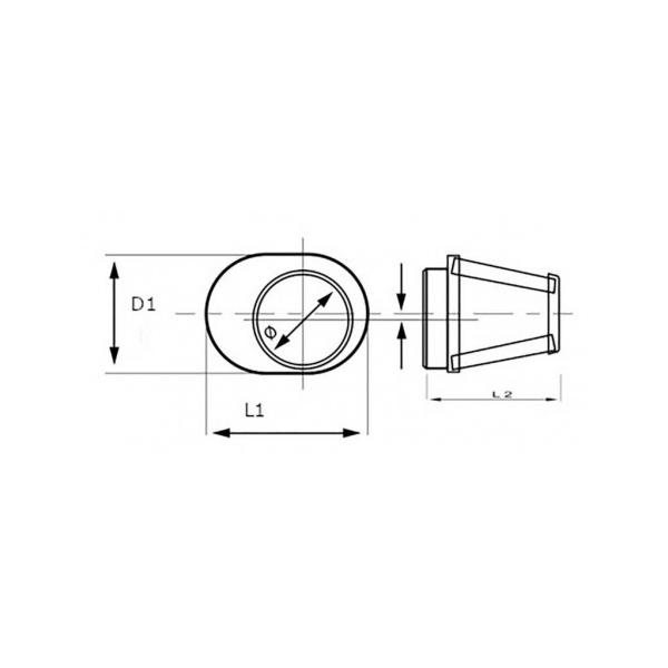 FILTRE A AIR HORS AXE SORTIE DEPORTE CENTRAL UNIVERSEL D:60 L:50 L2:67