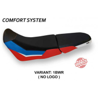 HOUSSE DE SELLE COMPATIBLE HONDA AFRICA TWIN 1000 ADVENTURE (18-19) MODÈLE GAND - Type : CONFORT, Logo : SANS LOGO, Couleur : BLEU-BLANC-ROUGE 