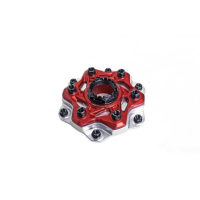 KIT PORTE COURONNE EVOTECH TRIUMPH SPEED TRIPLE RS - Couleur support couronne : ROUGE, Couleur porte couronne : OR