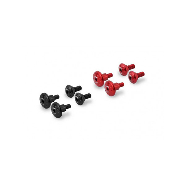 KIT 4 VIS DE TETE DE FOURCHE CNC RACING DUCATI DESERT X - Couleur : ROUGE