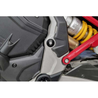 KIT DE 2 BOUCHONS DE CADRE CNC RACING DUCATI MULTISTRADA V4 - Couleur : ROUGE