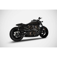 SILENCIEUX ZARD TOP GUN HARLEY DAVIDSON SPORTSTER S 1250 - Options : noir, Version : racing, Embout : embout bronze, Matière : inox