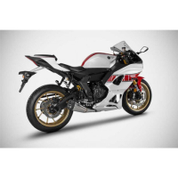 LIGNE COMPLETE ZARD 2 EN 1 YAMAHA R7 - Version : racing, Options : noir, Matière : inox, Embout : embout carbone