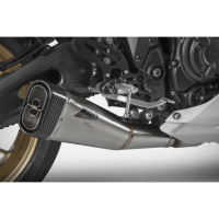 LIGNE COMPLETE ZARD 2 EN 1 YAMAHA R7 - Version : racing, Options : noir, Matière : inox, Embout : embout carbone
