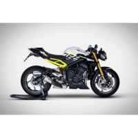 LIGNE COMPLETE ZARD TRIUMPH STREET TRIPLE 765 2023 - Version : racing, Options : sans option, Matière : inox, Embout : embout carbone