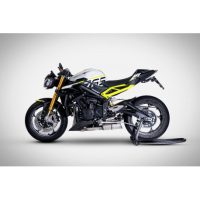 LIGNE COMPLETE ZARD TRIUMPH STREET TRIPLE 765 2023 - Version : racing, Options : sans option, Matière : inox, Embout : embout carbone
