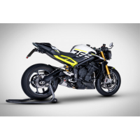 LIGNE COMPLETE ZARD TRIUMPH STREET TRIPLE 765 2023 - Version : racing, Options : sans option, Matière : inox, Embout : embout carbone