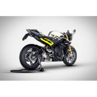 LIGNE COMPLETE ZARD TRIUMPH STREET TRIPLE 765 2023 - Version : racing, Options : noir, Matière : inox, Embout : embout carbone