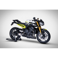 LIGNE COMPLETE ZARD TRIUMPH STREET TRIPLE 765 2023 - Version : racing, Options : noir, Matière : inox, Embout : embout carbone