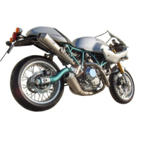 Ligne complète d'échappement 2 en 2 inox Zard - Version : racing, Options : noir, Matière : inox, Embout : embout inox