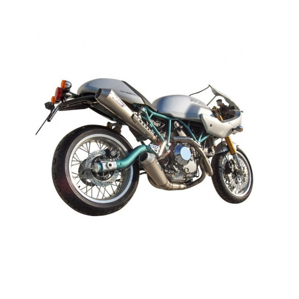 Ligne complète d'échappement 2 en 2 inox Zard - Version : racing, Options : noir, Matière : inox, Embout : embout inox