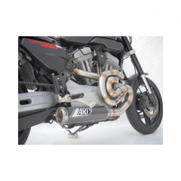 Ligne complète d'échappement inox carbone Zard - Version : racing, Options : noir, Embout : embout inox, Matière : carbone