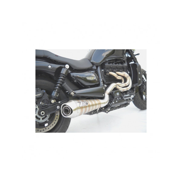 Full Kit conique 3 en 1 inox snake design Zard - Version : racing, Options : soudures apparentes, Matière : inox, Embout : embout inox