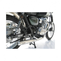 Ligne complète d'échappement basse cross 2 en 1 Zard - Version : racing, Options : noir, Matière : inox, Embout : embout inox
