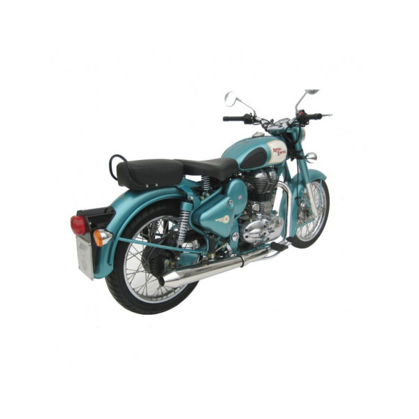 Echappement inox royal enfield bullet 350 500 - Version : racing, Options : sans option, Matière : inox, Embout : embout inox