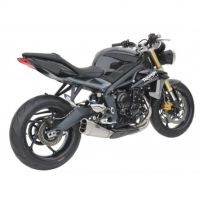 Echappement position basse inox Zard - Version : racing, Options : noir, Matière : inox, Embout : embout inox