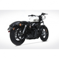 Ligne complète d'échappement inox Kit sport Zard - Version : racing, Options : noir, Matière : inox, Embout : embout inox