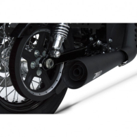 Ligne complète d'échappement inox Kit sport Zard - Options : noir, Version : racing, Embout : embout inox, Matière : inox