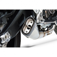 Ligne complète d'échappement inox mt07 Zard - Version : racing, Options : noir, Matière : inox, Embout : embout carbone