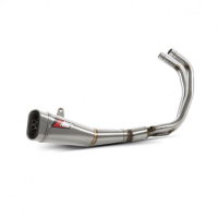Ligne complète d'échappement inox mt07 Zard - Version : racing, Options : noir, Matière : inox, Embout : embout carbone