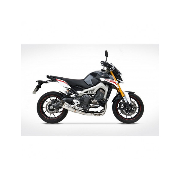 Ligne complète d'échappement inox mt09 Zard - Version : racing, Options : noir, Matière : inox, Embout : embout inox