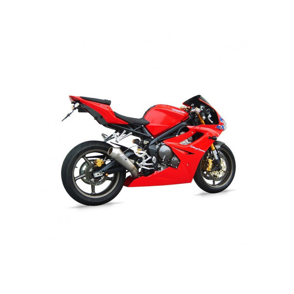 Ligne complète d'échappement basse inox  Zard DAYTONA 675 - Version : racing, Options : noir, Matière : inox, Embout : embout carbone