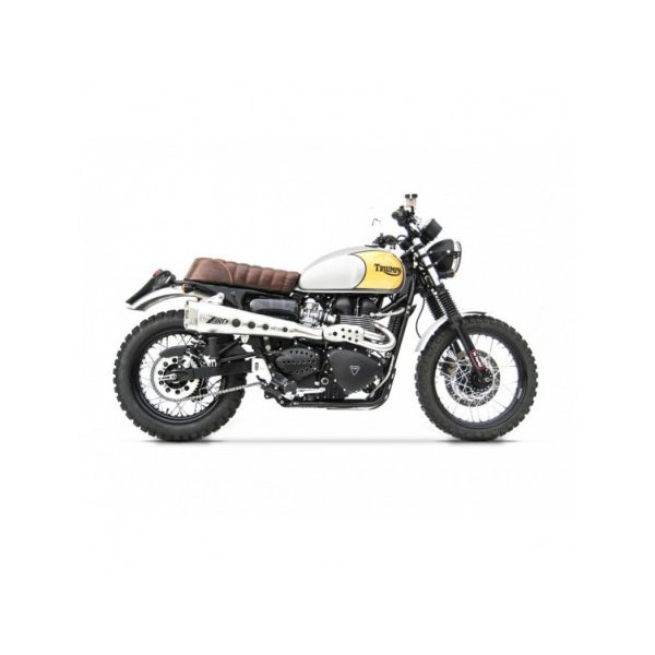 Ligne complète d'échappement haute carbu version short Zard - Version : racing, Options : noir, Matière : inox, Embout : embout inox