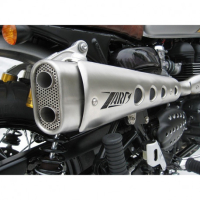 Ligne complète d'échappement haute carbu version short Zard - Version : racing, Options : sans option, Matière : inox, Embout : embout inox