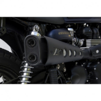 Ligne complète d'échappement haute carbu version short Zard - Version : racing, Options : sans option, Matière : inox, Embout : embout inox
