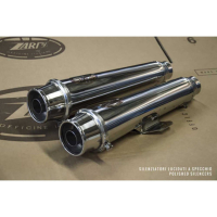 Ligne Echappement 2 en 2 court Triumph t120 Zard - Version : racing, Options : poli, Matière : inox, Embout : embout inox