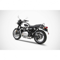 Ligne Echappement 2 en 2 court Triumph t120 Zard - Options : noir, Version : racing, Embout : embout inox, Matière : inox