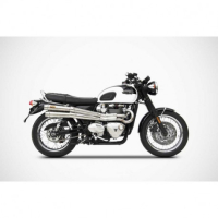 Ligne complète d'échappement haute 2 en 2 inox Zard - Version : racing, Options : sans option, Matière : inox, Embout : embout inox 