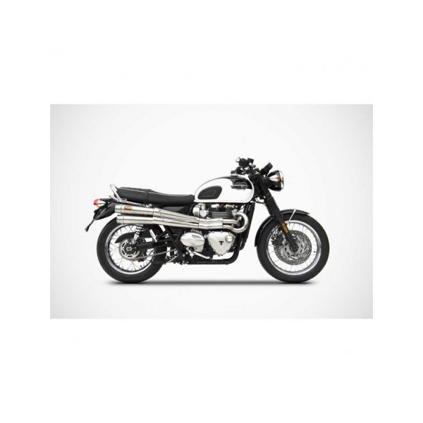 Ligne complète d'échappement haute 2 en 2 inox Zard - Version : racing, Options : sans option, Matière : inox, Embout : embout inox