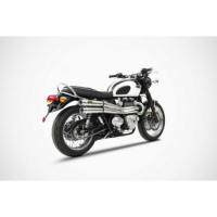 Ligne complète d'échappement haute 2 en 2 inox Zard - Version : racing, Options : sans option, Matière : inox, Embout : embout inox