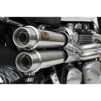 Ligne complète d'échappement haute 2 en 2 inox Zard - Version : racing, Options : sans option, Matière : inox, Embout : embout inox