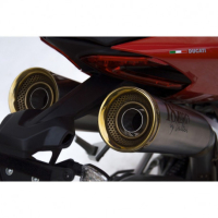 Ligne d'échappement 2 en 1 en 2 inox Ducati monster 1200 s Zard - Options : sans option, Version : racing, Embout : embout bronze, Matière : inox