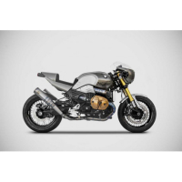 Ligne complète capitan scappamento titane 2 en 2 BMW R Nine T Zard - Version : racing, Options : sans option, Matière : titane, Embout : embout inox