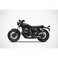 Double échappements big style inox guzzi v9 Zard - Options : sans option, Matière : inox, Embout : embout inox, Version : homologué