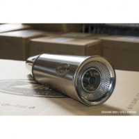 Double échappements big style inox guzzi v9 Zard - Options : sans option, Matière : inox, Embout : embout inox, Version : homologué