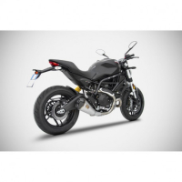 Echappement Ducati ZARD - Options : noir, Version : racing, Embout : embout carbone, Matière : inox 