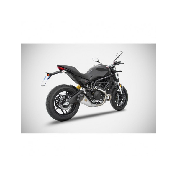 Echappement Ducati ZARD - Options : noir, Version : racing, Embout : embout carbone, Matière : inox