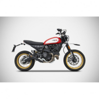 Echappement bas inox Zuma Zard - Version : racing, Options : noir, Matière : inox, Embout : embout bronze