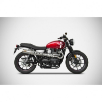 Ligne d'échappement 2 en 1 haut inox Zard - Version : racing, Options : noir, Matière : inox, Embout : embout inox