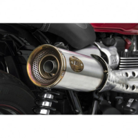 Ligne d'échappement 2 en 1 haut inox Zard - Version : racing, Options : noir, Matière : inox, Embout : embout bronze