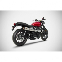 Ligne d'échappement 2 en 1 haut inox Zard - Version : racing, Options : sans option, Matière : inox, Embout : embout bronze
