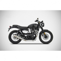 Ligne d'échappement conic basse inox Zard - Version : racing, Options : noir, Matière : inox, Embout : embout inox